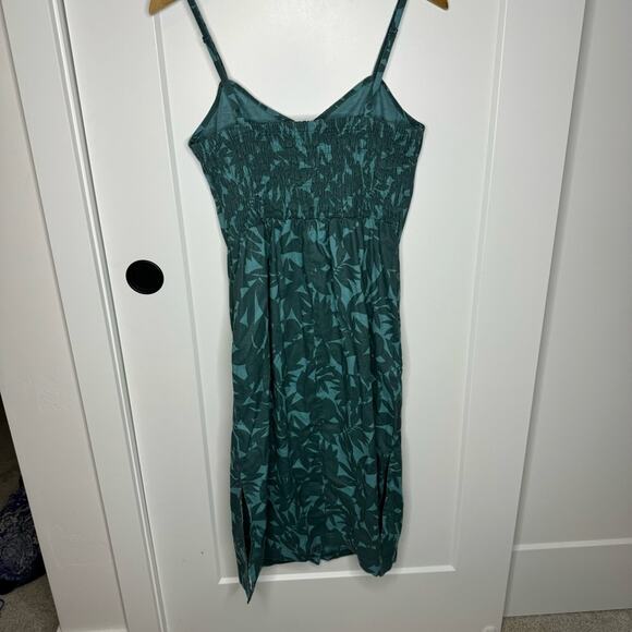 UpWest EcoHemp Palm Leaf Print Button Down Midi Sundress Size Medium - Picture 5 of 7